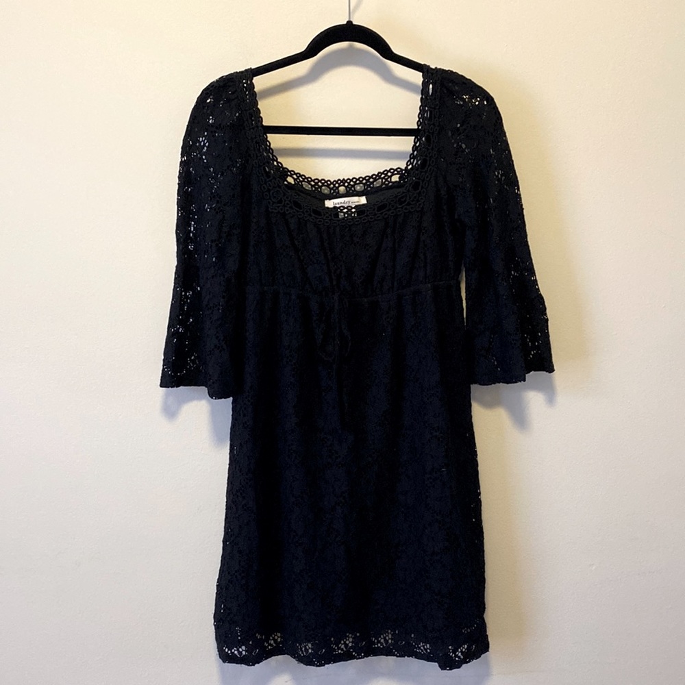 Laundry by Design Lace Baby Doll Dress. Black. Size S